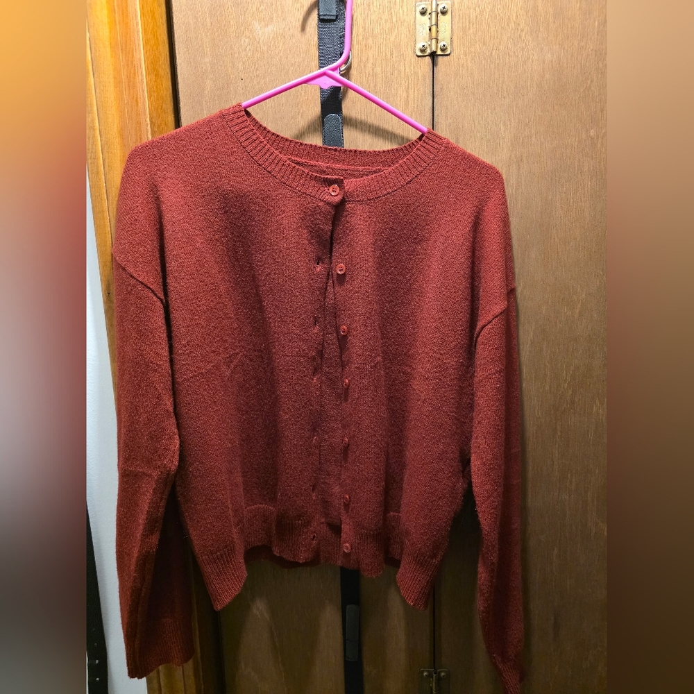 Women's Red Cardigan